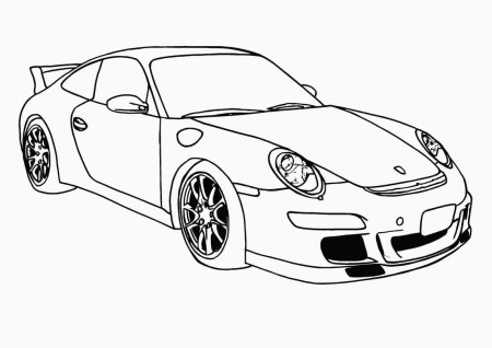 Раскраски Порше 911 турбо
