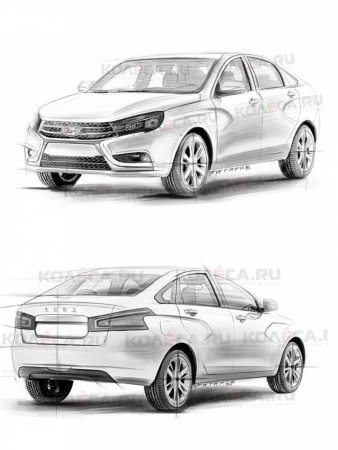 Чертёж Лада Веста фл 2022