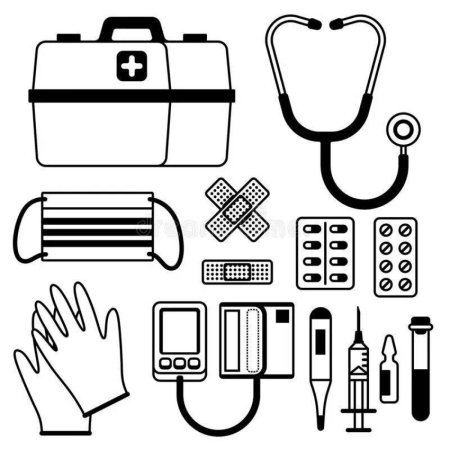 Аптечка раскраска для детей