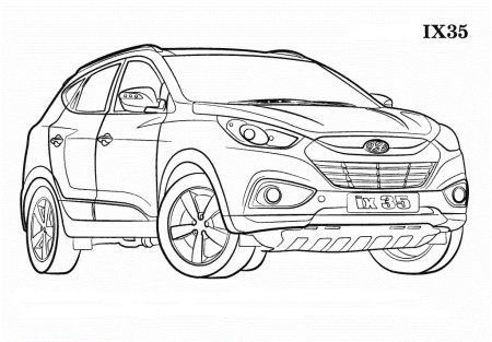 Hyundai ix35 раскраска
