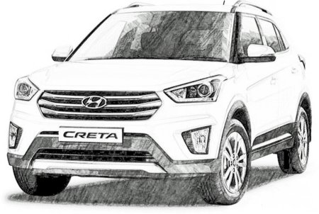 Раскраска Хендай Крета 2021