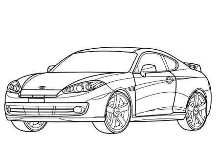 Hyundai Tiburon раскраски
