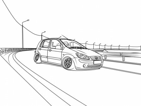 Hyundai Getz раскраска