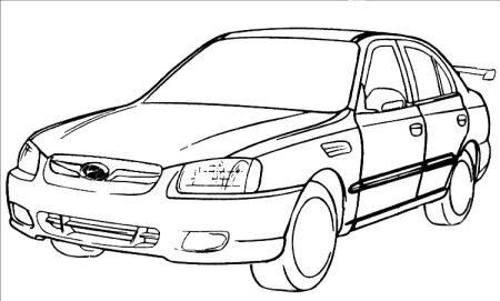Раскраска Hyundai Accent ТАГАЗ