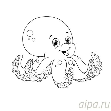 Раскраска Осьминожка