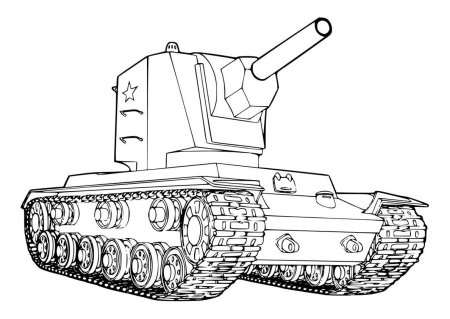 Раскраска танк кв 2