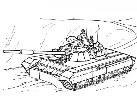 Танкист раскраска