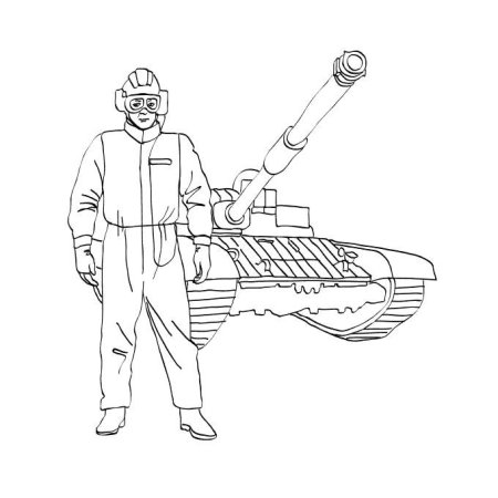 Танкист раскраска