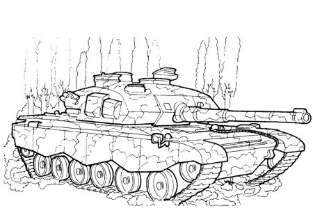 Раскраска танк