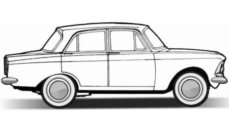 Москвич 412 рисунок сбоку