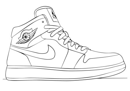 Air Jordan кроссовки risunok