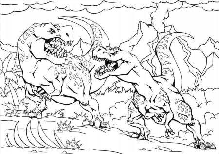 Картинки раскраски тиранозавра (54 фото)