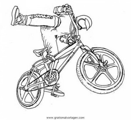 Велосипед BMX раскраска