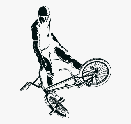 Вектор бмх велосипедист BMX