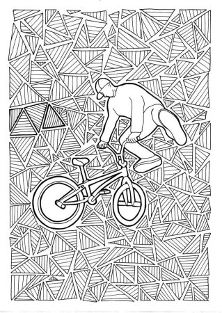 Раскраски для мальчиков BMX