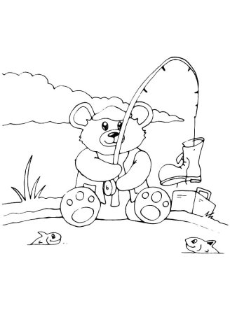 Раскраска удочка