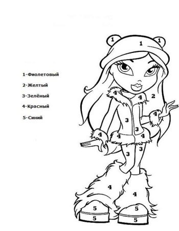 Разукрашки для девочек по номерам