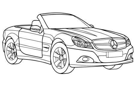 SL 500 Мерседес raskraska