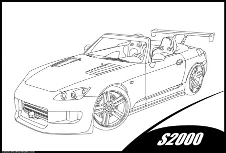 Honda s2000 раскраска