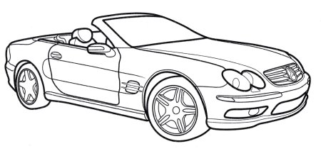 Раскраска Мерседес clk230