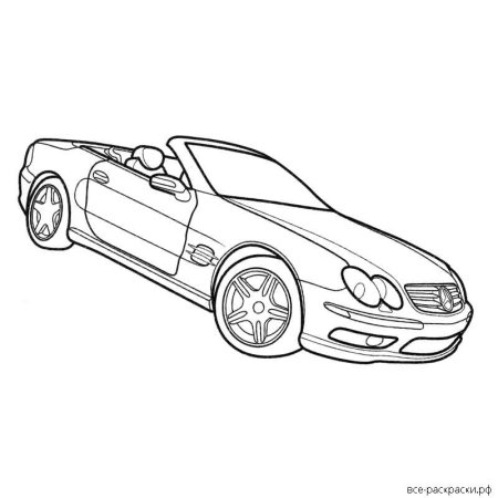 Раскраска БМВ кабриолет