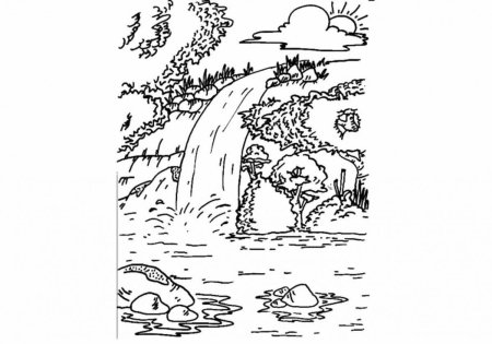 Раскраска. У реки