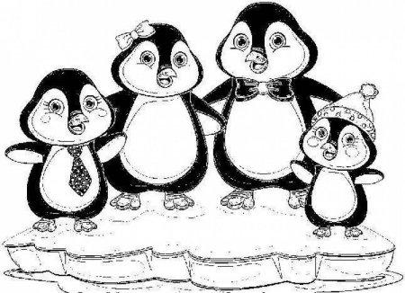 Пингвин раскраска