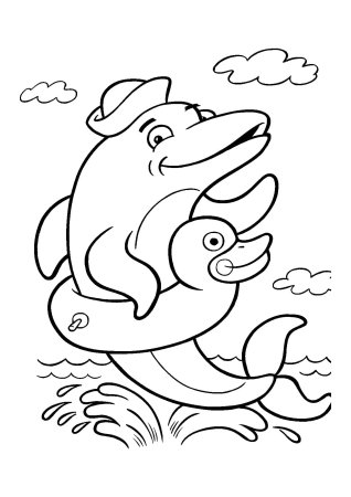 Раскраска Дельфин