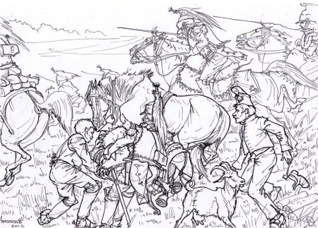 Бородинское сражение 1812 раскраска
