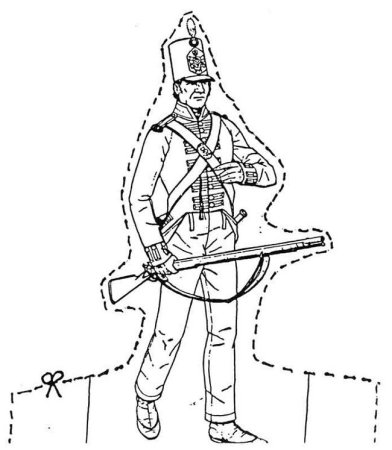 Солдат войны 1812 года раскраска