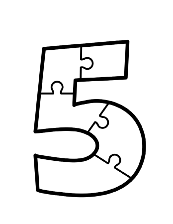 Трафарет 5 распечатать