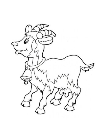 Коза раскраска