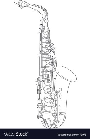 Раскраска тромбон музыкальный инструмент