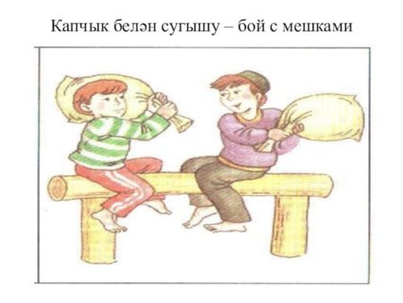 Бой мешками на бревне рисунок