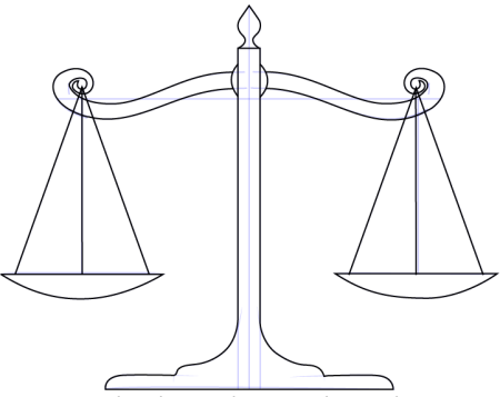 Весы раскраска для детей