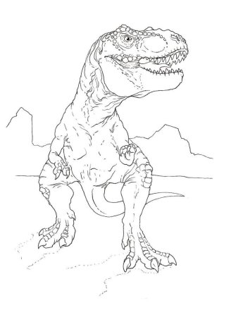 Tyrannosaurus Rex раскраска мир Юрского периода