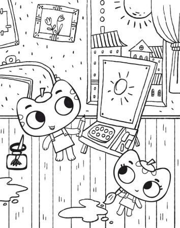 Раскраски котики вперед котя и Катя