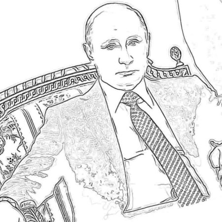 Владимир Путин раскраска