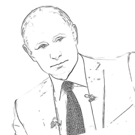 Владимир Путин раскраска