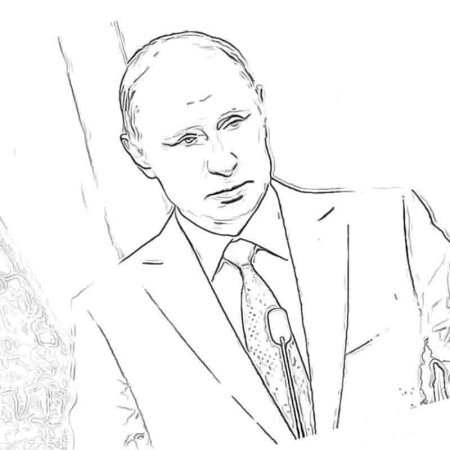 Владимир Путин раскраска