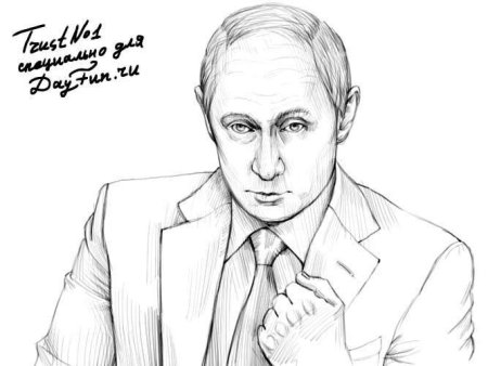 Портрет Путина карандашом