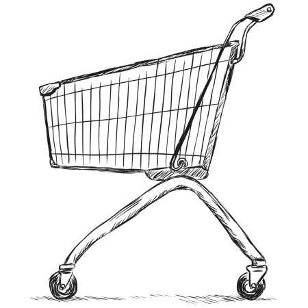 Тележка для продуктов раскраска