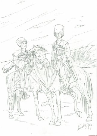 Рисунки Казаков пластунов