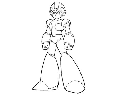Megaman раскраска
