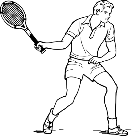 Раскраска теннис