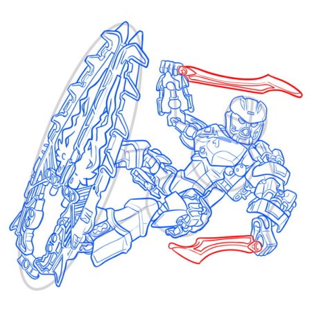 Конструктор KSZ Bionicle 612-4 Таху и Икир - объединение огня