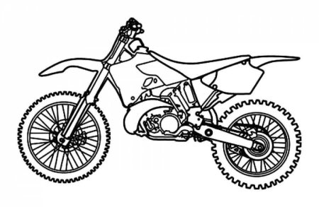 Питбайк раскраска ТТР 125