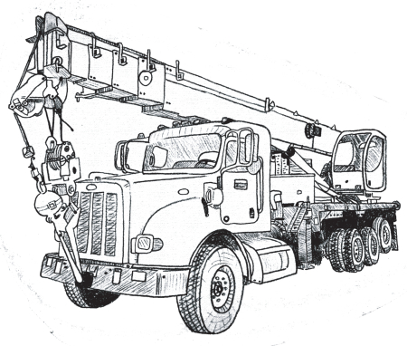Автокран раскраска