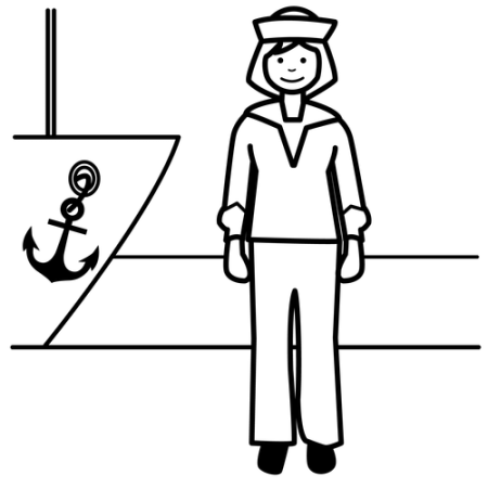 Военный моряк раскраска для детей