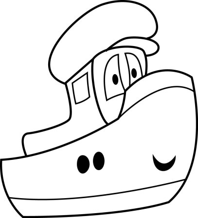 Раскраска кораблик для детей 2-3 лет